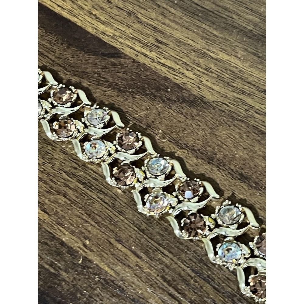 Vintage BSK Signed  Rhinestone Bracelet